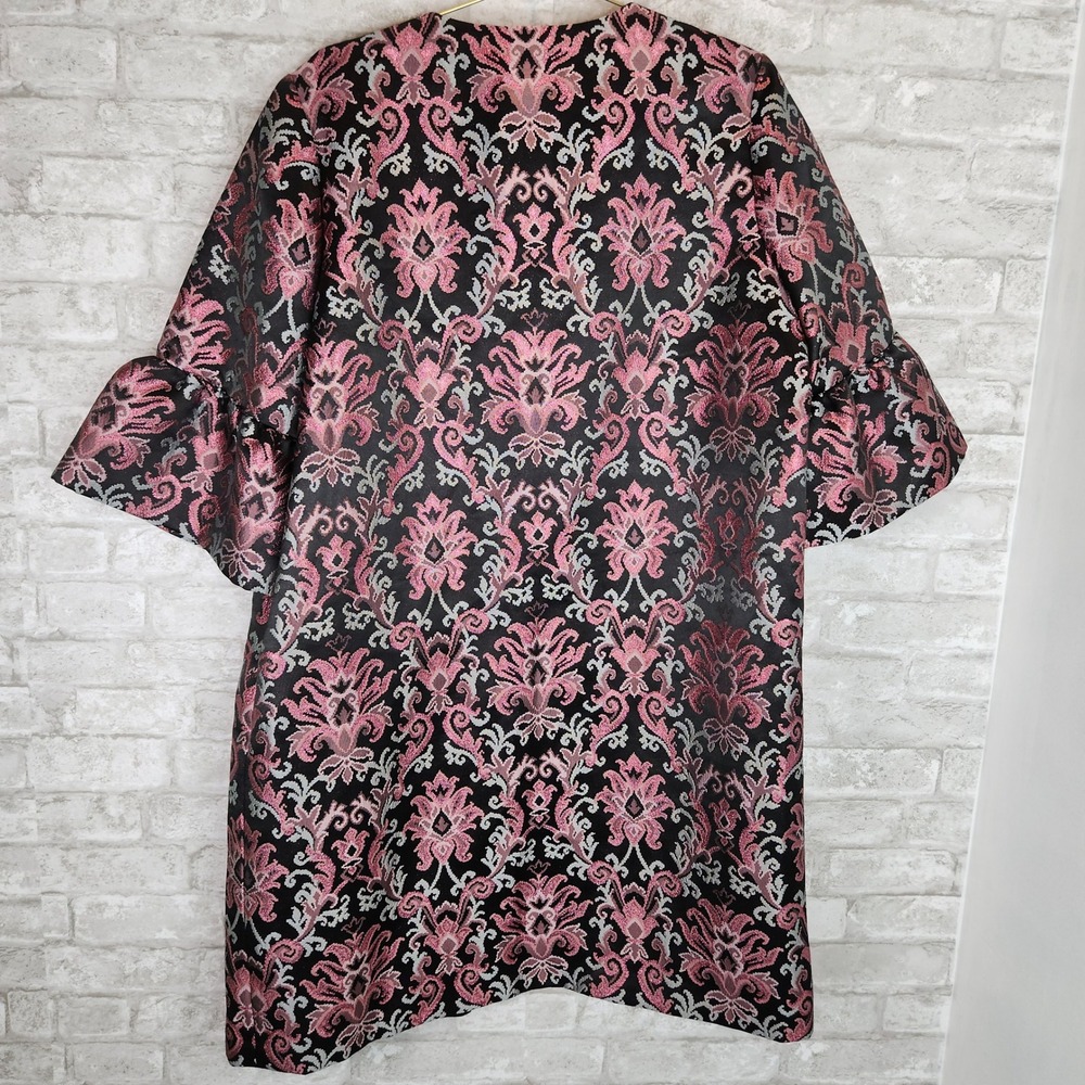 Kate Spade Tapestry Jacquard Coat Ruffle Sleeve Romantic Whimsigoth 12 NWT - Picture 3 of 9